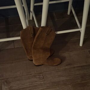 FRYE AND CO. Tan Suede Heeled Boots